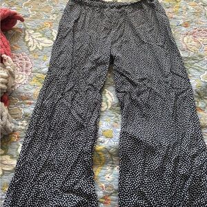 Women's Blur and White Polka Dot Pants